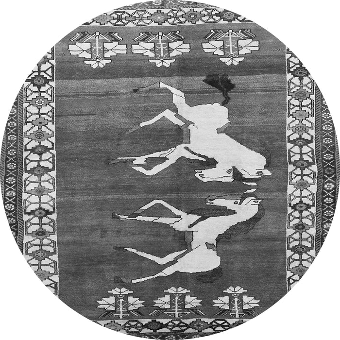 Machine Washable Persian Gray Traditional Rug, wshtr1420gry