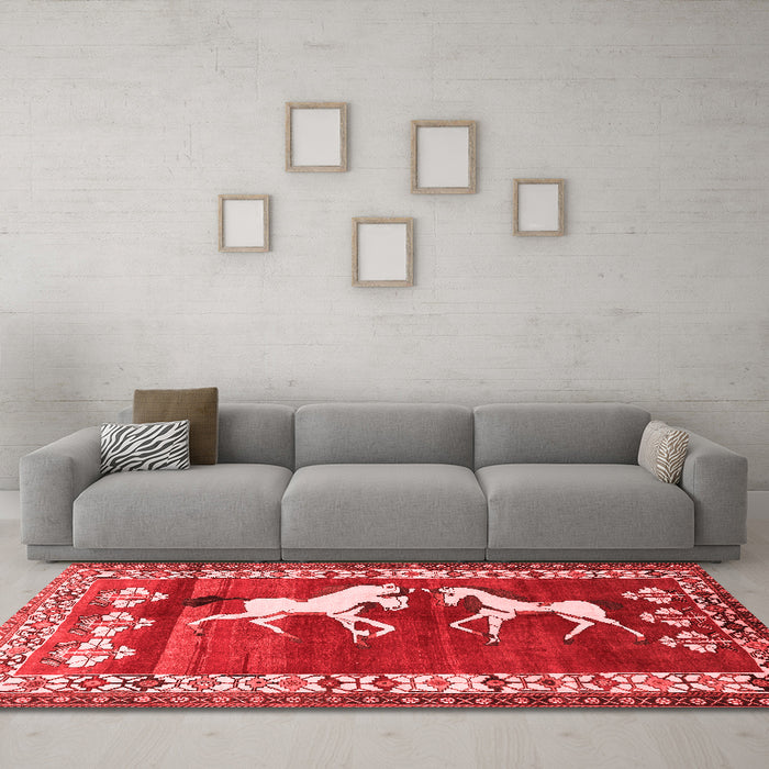 Traditional Red Washable Rugs