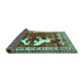 Sideview of Persian Turquoise Traditional Rug, tr1420turq
