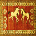 Square Persian Yellow Traditional Rug, tr1420yw