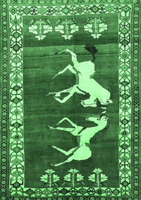 Persian Emerald Green Traditional Rug, tr1420emgrn