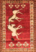 Serging Thickness of Machine Washable Persian Orange Traditional Area Rugs, wshtr1420org