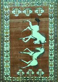 Persian Turquoise Traditional Rug, tr1420turq