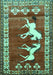 Persian Turquoise Traditional Rug, tr1420turq