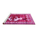 Sideview of Machine Washable Persian Pink Traditional Rug, wshtr1420pnk