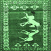 Square Persian Emerald Green Traditional Rug, tr1420emgrn