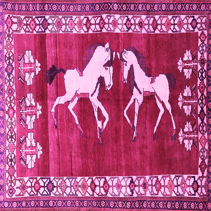 Square Persian Pink Traditional Rug, tr1420pnk