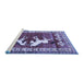 Sideview of Machine Washable Persian Blue Traditional Rug, wshtr1420blu