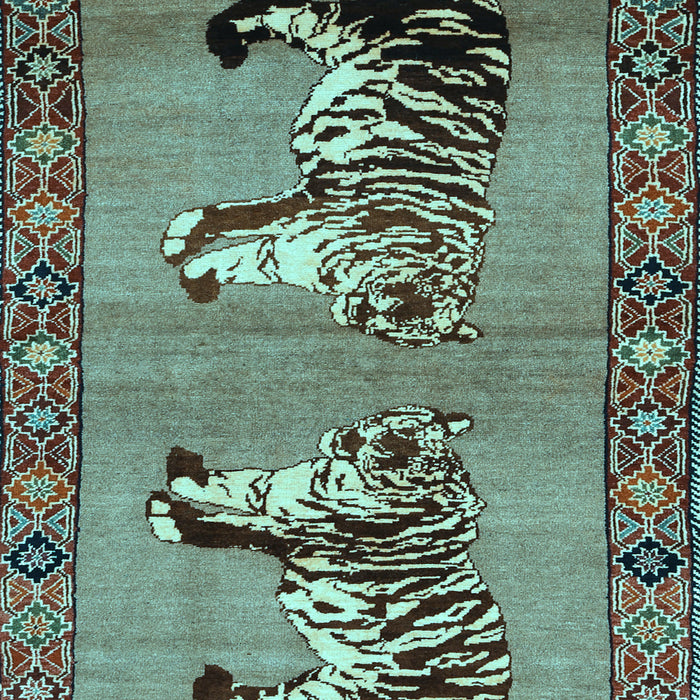 Machine Washable Persian Light Blue Traditional Rug, wshtr1421lblu