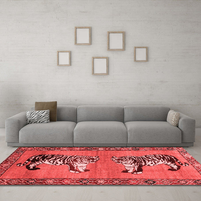 Traditional Red Washable Rugs