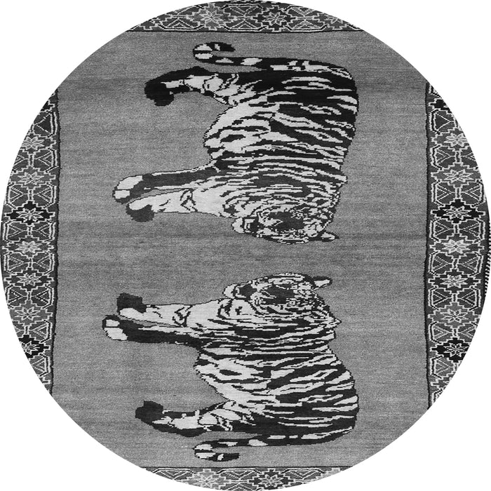 Machine Washable Persian Gray Traditional Rug, wshtr1421gry