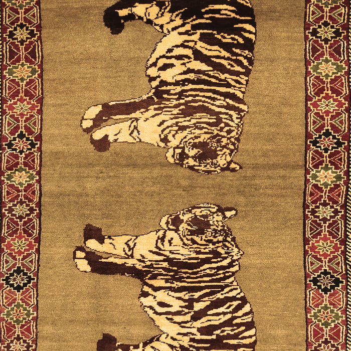 Machine Washable Persian Brown Traditional Rug, wshtr1421brn