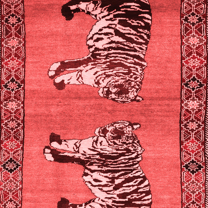 Machine Washable Persian Red Traditional Rug, wshtr1421red