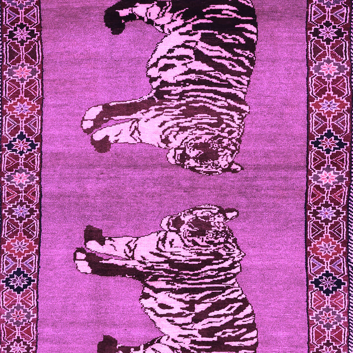 Machine Washable Persian Purple Traditional Area Rugs, wshtr1421pur