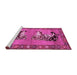 Sideview of Machine Washable Persian Pink Traditional Rug, wshtr1421pnk