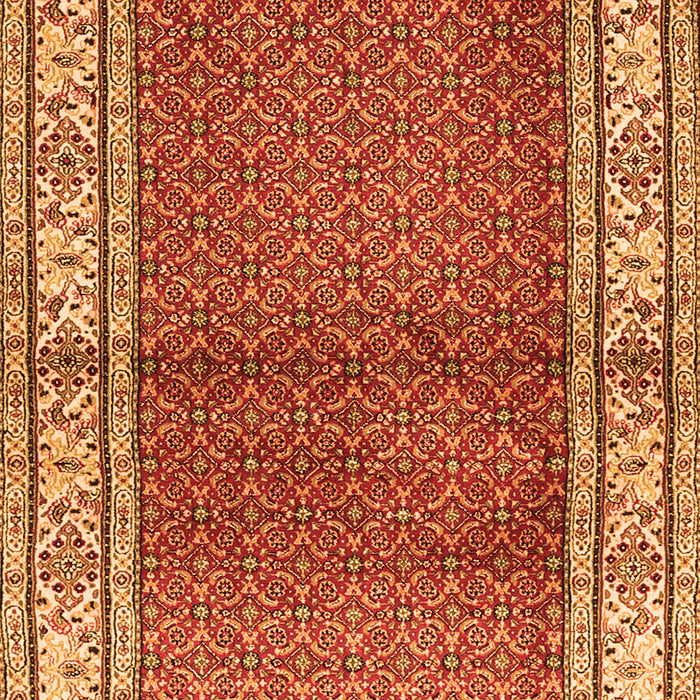 Serging Thickness of Machine Washable Persian Orange Traditional Area Rugs, wshtr1422org