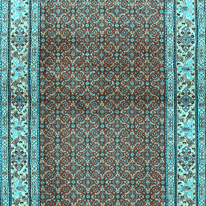 Machine Washable Persian Light Blue Traditional Rug, wshtr1422lblu