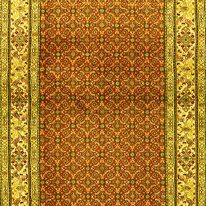 Machine Washable Persian Yellow Traditional Rug, wshtr1422yw