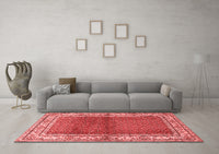 Machine Washable Persian Red Traditional Rug, wshtr1422red