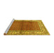 Sideview of Machine Washable Persian Yellow Traditional Rug, wshtr1422yw