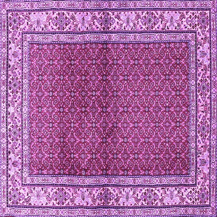 Square Persian Purple Traditional Rug, tr1422pur