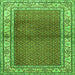 Serging Thickness of Persian Green Traditional Rug, tr1422grn