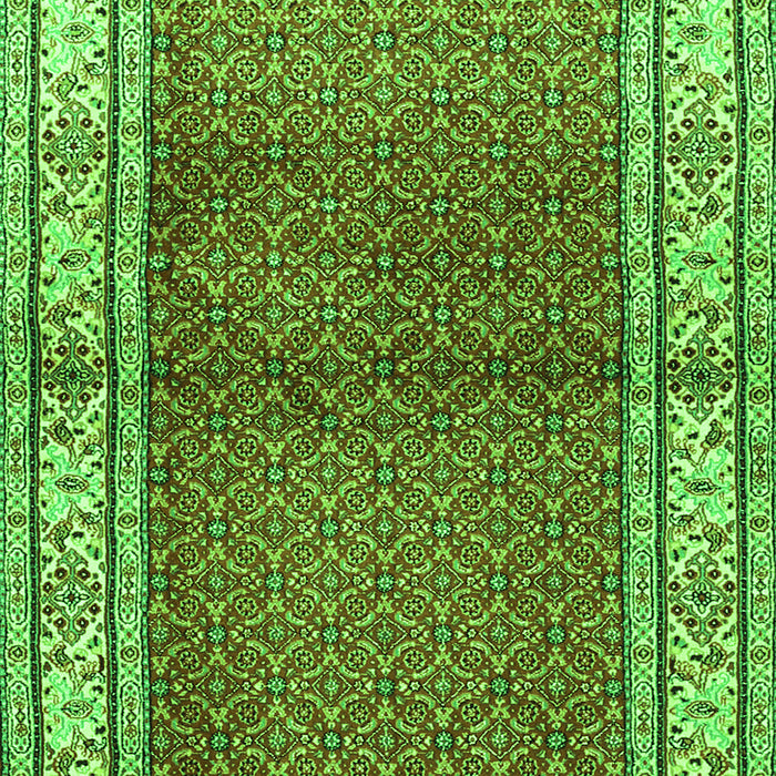 Serging Thickness of Machine Washable Persian Green Traditional Area Rugs, wshtr1422grn