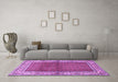 Machine Washable Persian Purple Traditional Area Rugs in a Living Room, wshtr1422pur