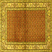 Square Persian Yellow Traditional Rug, tr1422yw