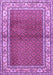 Machine Washable Persian Purple Traditional Area Rugs, wshtr1422pur