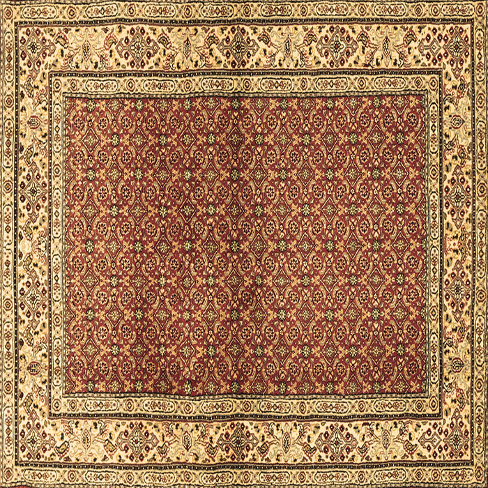 Square Machine Washable Persian Brown Traditional Rug, wshtr1422brn