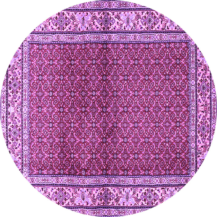 Round Persian Purple Traditional Rug, tr1422pur