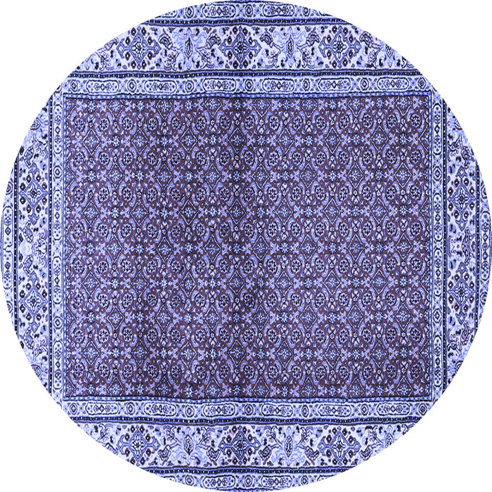 Round Persian Blue Traditional Rug, tr1422blu