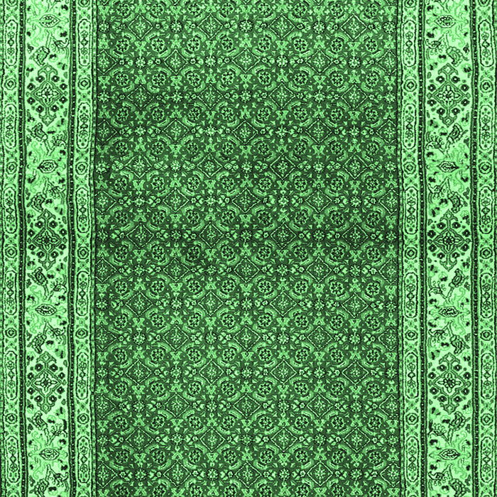 Machine Washable Persian Emerald Green Traditional Area Rugs, wshtr1422emgrn