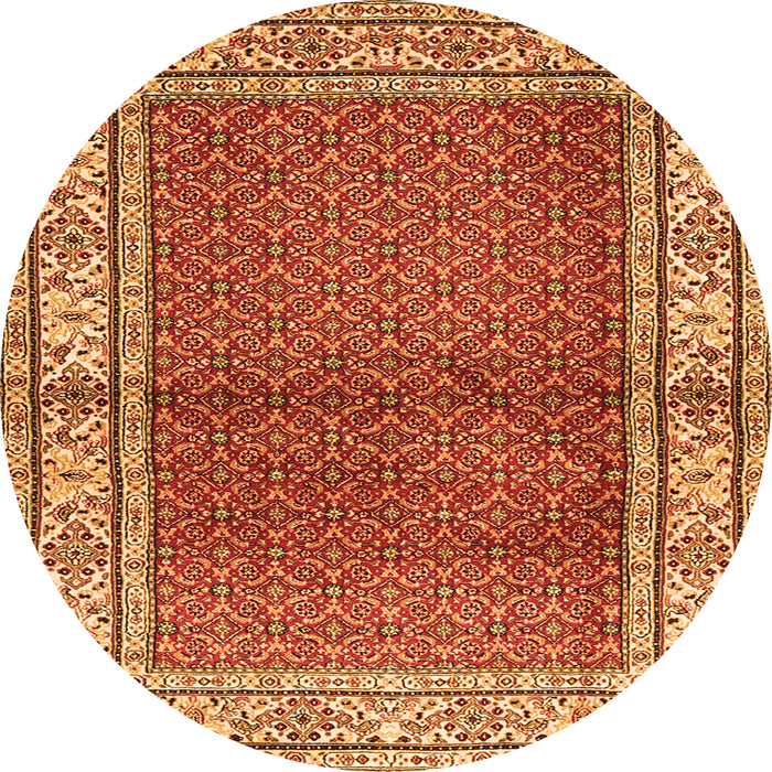 Square Persian Orange Traditional Rug, tr1422org