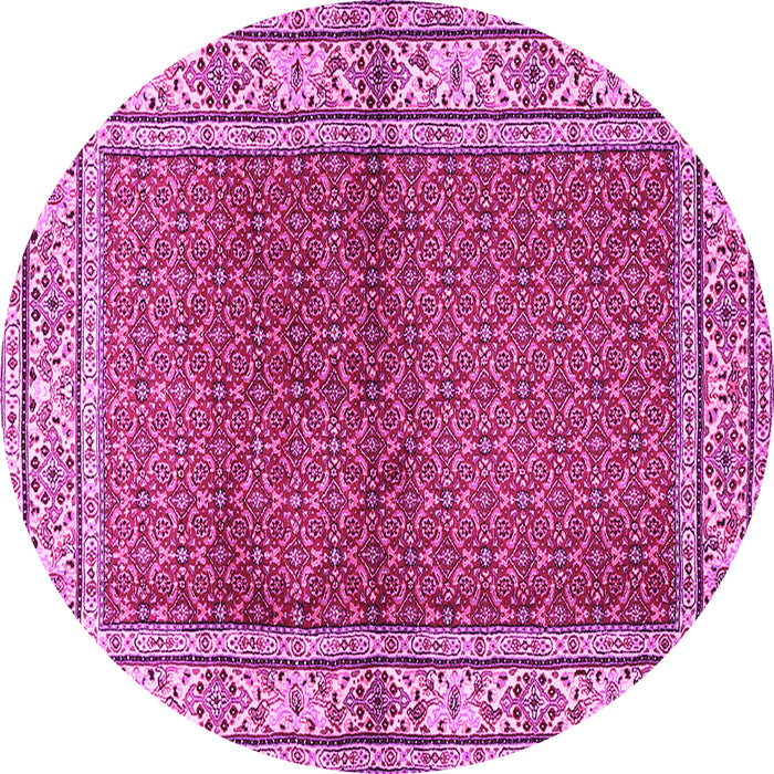 Round Persian Pink Traditional Rug, tr1422pnk