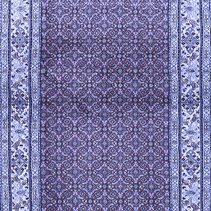 Machine Washable Persian Blue Traditional Rug, wshtr1422blu
