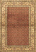 Machine Washable Persian Brown Traditional Rug, wshtr1422brn