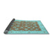 Sideview of Oriental Light Blue Traditional Rug, tr1423lblu