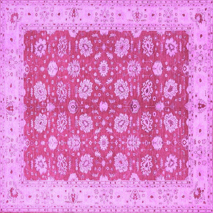 Square Machine Washable Oriental Purple Traditional Area Rugs, wshtr1423pur
