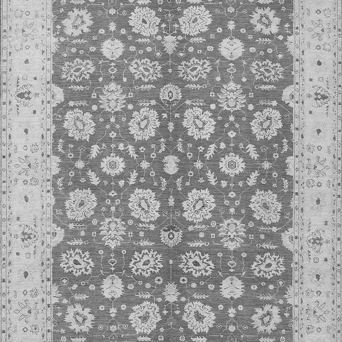 Serging Thickness of Machine Washable Oriental Gray Traditional Rug, wshtr1423gry