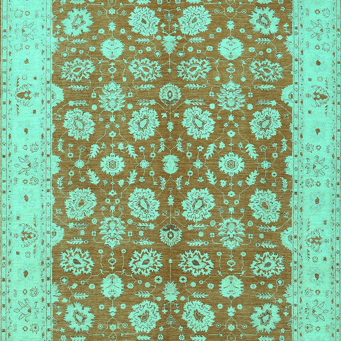 Machine Washable Oriental Turquoise Traditional Area Rugs, wshtr1423turq