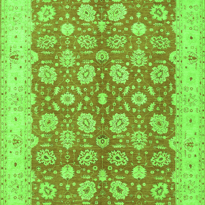 Oriental Green Traditional Rug, tr1423grn
