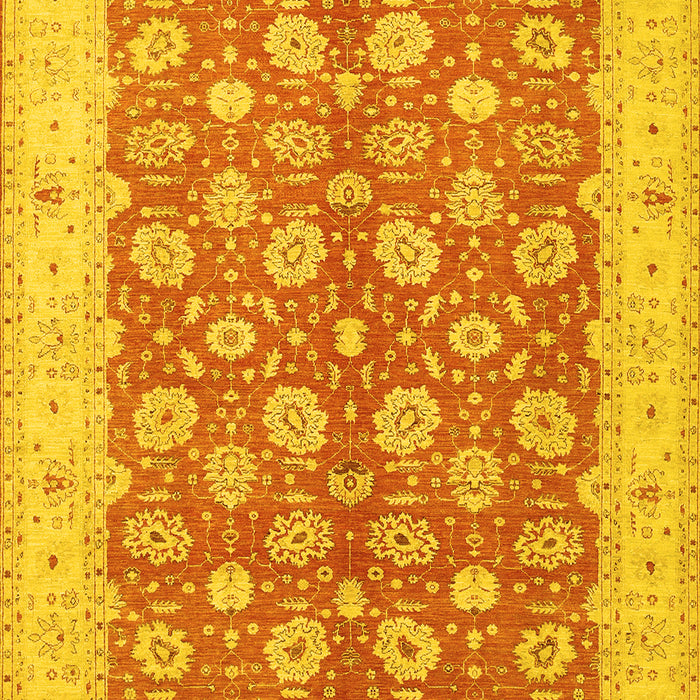 Oriental Yellow Traditional Rug, tr1423yw
