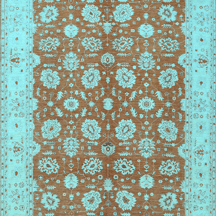 Oriental Light Blue Traditional Rug, tr1423lblu
