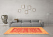 Machine Washable Oriental Orange Traditional Area Rugs in a Living Room, wshtr1423org