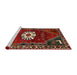 Sideview of Machine Washable Traditional Tomato Red Rug, wshtr1424