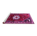 Sideview of Machine Washable Persian Pink Traditional Rug, wshtr1424pnk