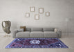 Machine Washable Persian Blue Traditional Rug in a Living Room, wshtr1424blu