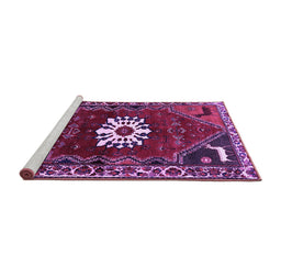 Sideview of Machine Washable Persian Purple Traditional Area Rugs, wshtr1424pur